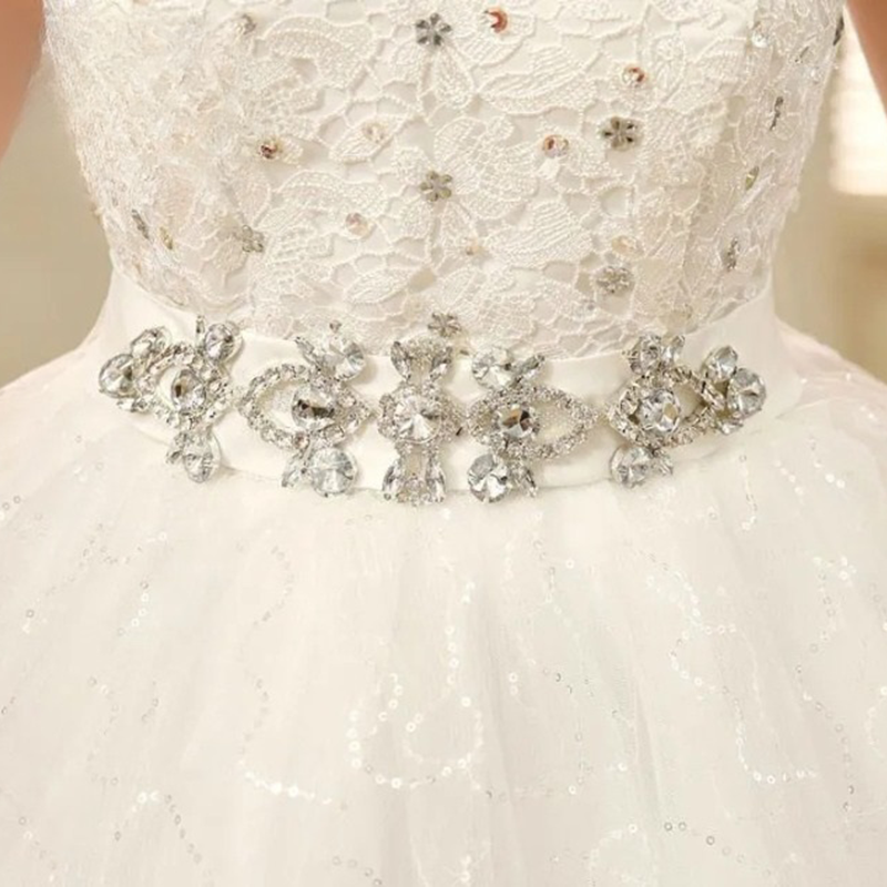 2024 Hot Selling Ball Gown Lace Up Back Formal Bride Wedding Dress