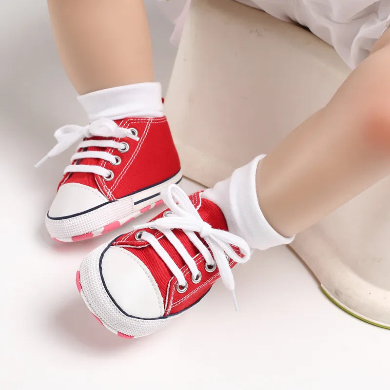 Baby Spring And Autumn Style Lovely Bow Shoes Solid Color Soft Sole Princess Footwear 0-18 Months Newborn Baby Casual Walking Shoes