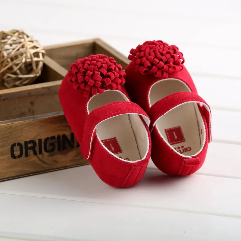 Baby Spring And Autumn Style Lovely Bow Shoes Solid Color Soft Sole Princess Footwear 0-18 Months Newborn Baby Casual Walking Shoes