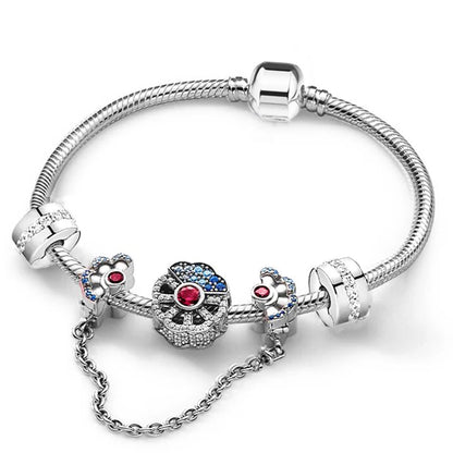 New Trendy Romantic Silver Color Charm Bracelet With Happy Family Strand Brand Bracelet