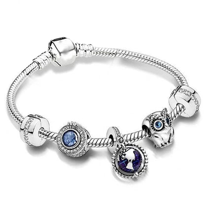 New Trendy Romantic Silver Color Charm Bracelet With Happy Family Strand Brand Bracelet