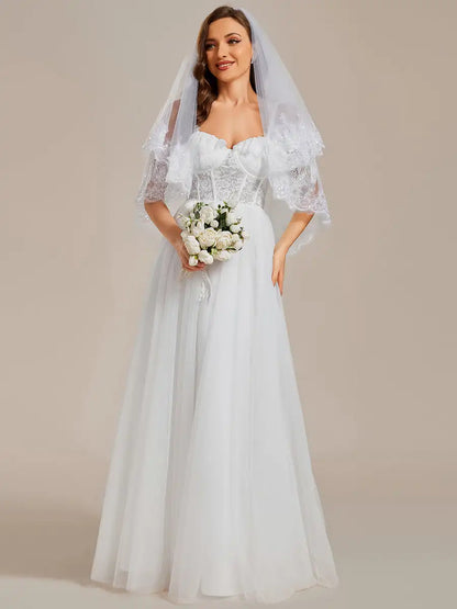 Spaghetti Straps See-Through Wedding Dresses Sleeveless 2024 Elegant Party Dress