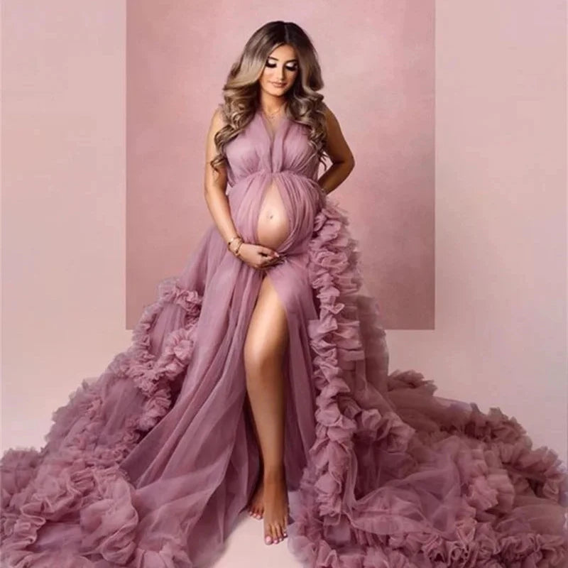 Pregnancy Photoshoot Maternity Gown For Women Custom Made Sleepwear Long Robes Maternity Gowns