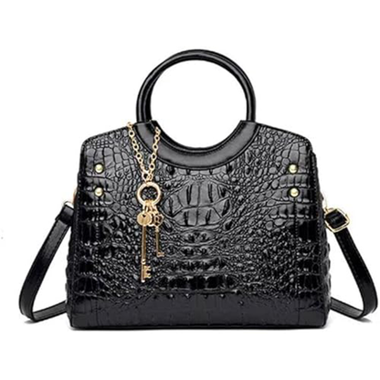 Paloma Beauty World - Top Handle Crocodile Pattern Leather Bag Shoulder Messenger Handbag for Women