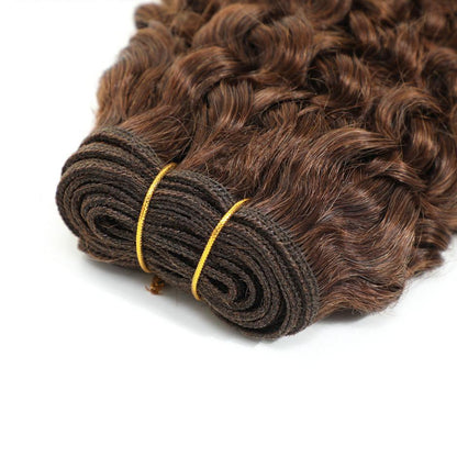 Water Wave Brazilian Hair Weave Bundles Pre-Colored Light Brown Non-Remy Human Hair Bundles