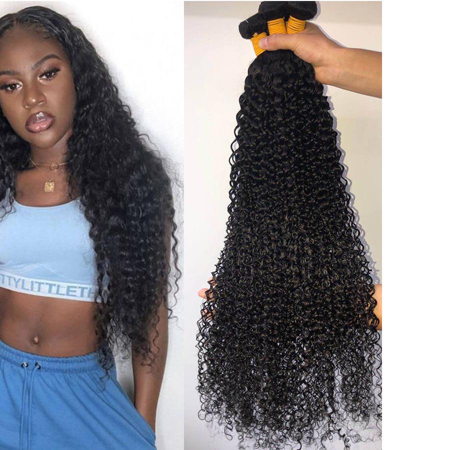 30 Inch Bundles Indian Curly Hair Bundles 100% Top Human Hair Bundles