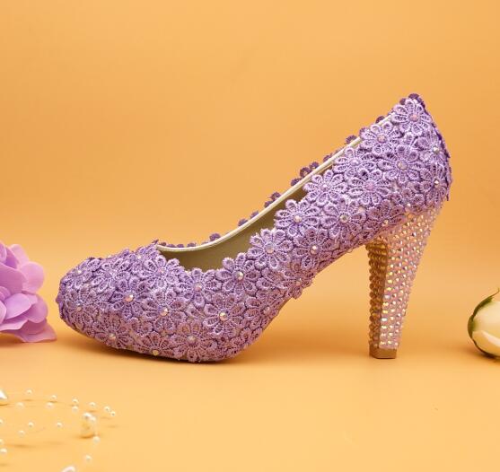 Lilac discount bridal shoes