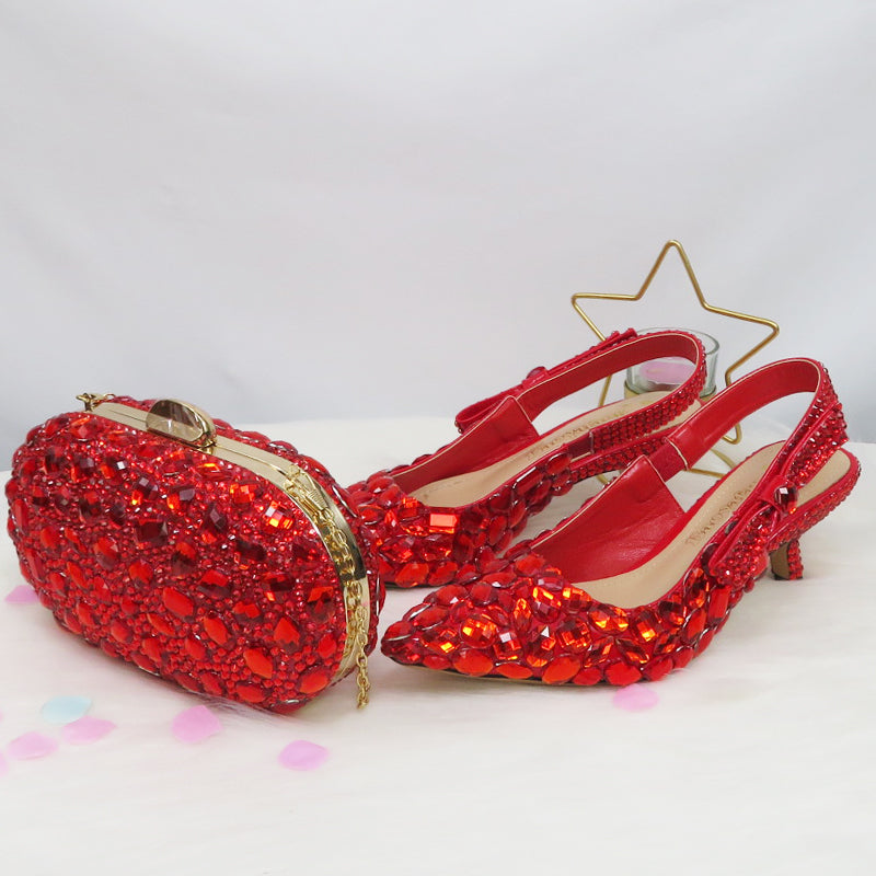 Red Crystal Party Sandals - paloma-beauty-world
