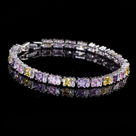 White Gold Color Crystal Bracelets White Gold Color Crystal Bracelets White Gold Color Crystal Bracelets White Gold Color Crystal Bracelets