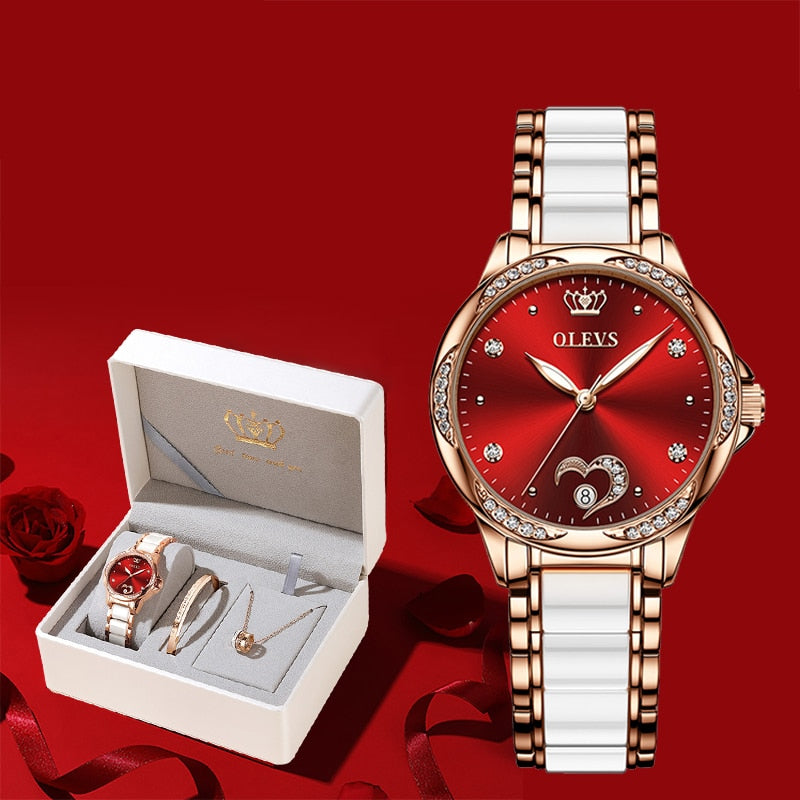 Stainless Steel Ceramic Women's Watch Stainless Steel Ceramic Women's Watch Stainless Steel Ceramic Women's Watch