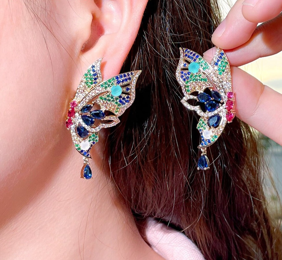 Multicolor Butterfly Earrings Multicolor Butterfly Earrings Multicolor Butterfly Earrings 