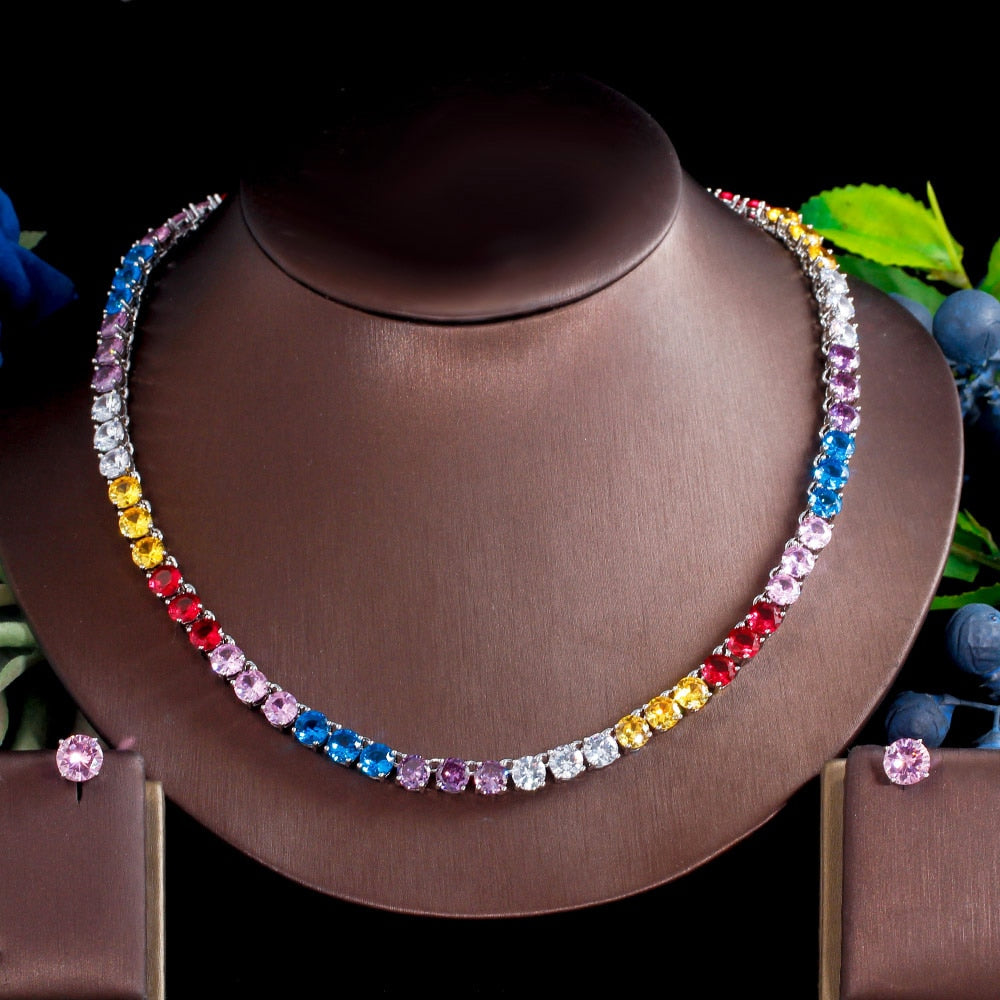 Multicolor Elegant Choker NecklaceMulticolor Elegant Choker Necklace