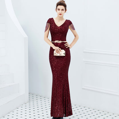 Women Sequin Evening Dress - paloma-beauty-world