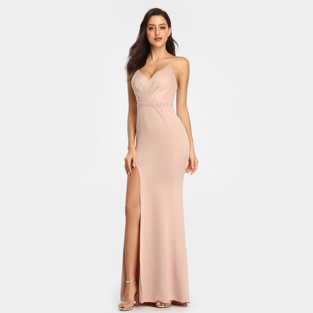 Women's Backless Party Maxi Dress - paloma-beauty-world