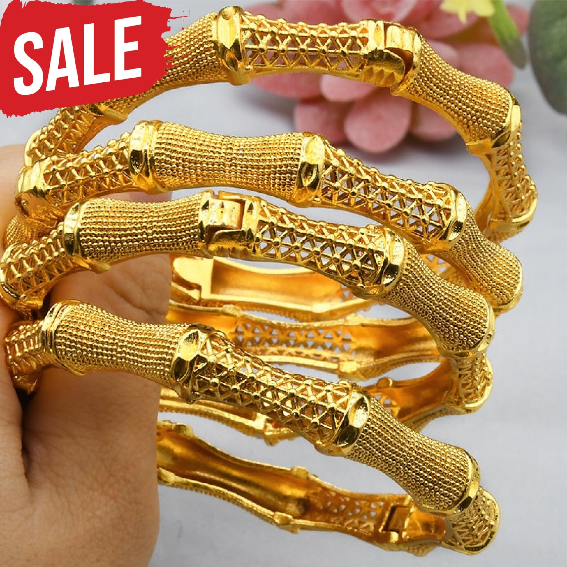 Fashion 24K Gold Plated Bangles Fashion 24K Gold Plated Bangles Fashion 24K Gold Plated Bangles Fashion 24K Gold Plated Bangles 